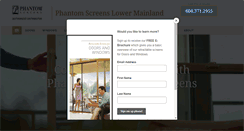 Desktop Screenshot of phantomscreensbc.com